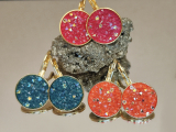  Pozlátené handmade náušnice - LUNA 25 jeseň