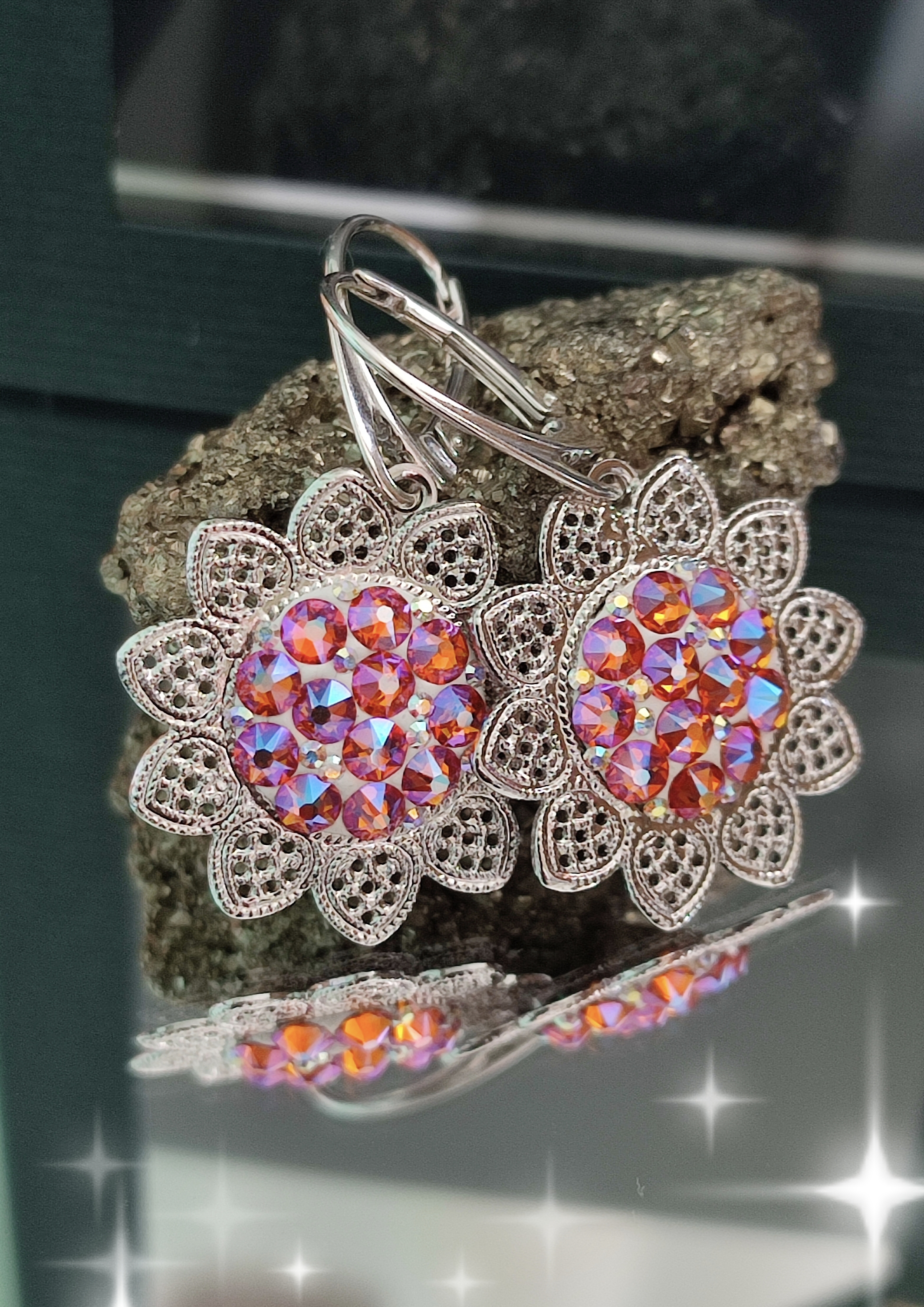 Jedinečné handmade náušnice - Kvety Amozonky