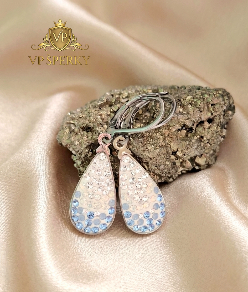 Originálne handmade náušnice - Elsa slzičky