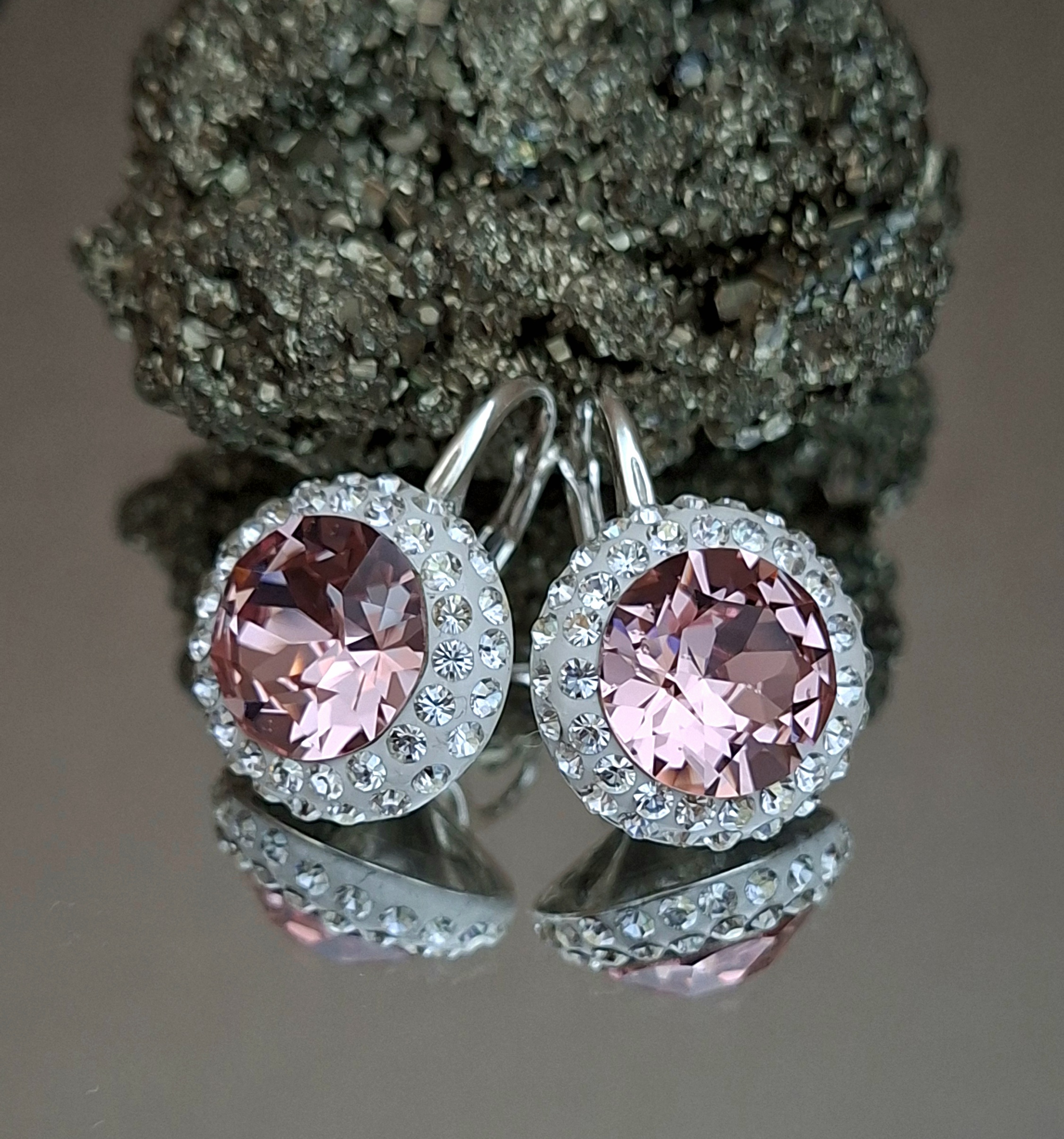 Originálne strieborné handmade náušnice - Rose