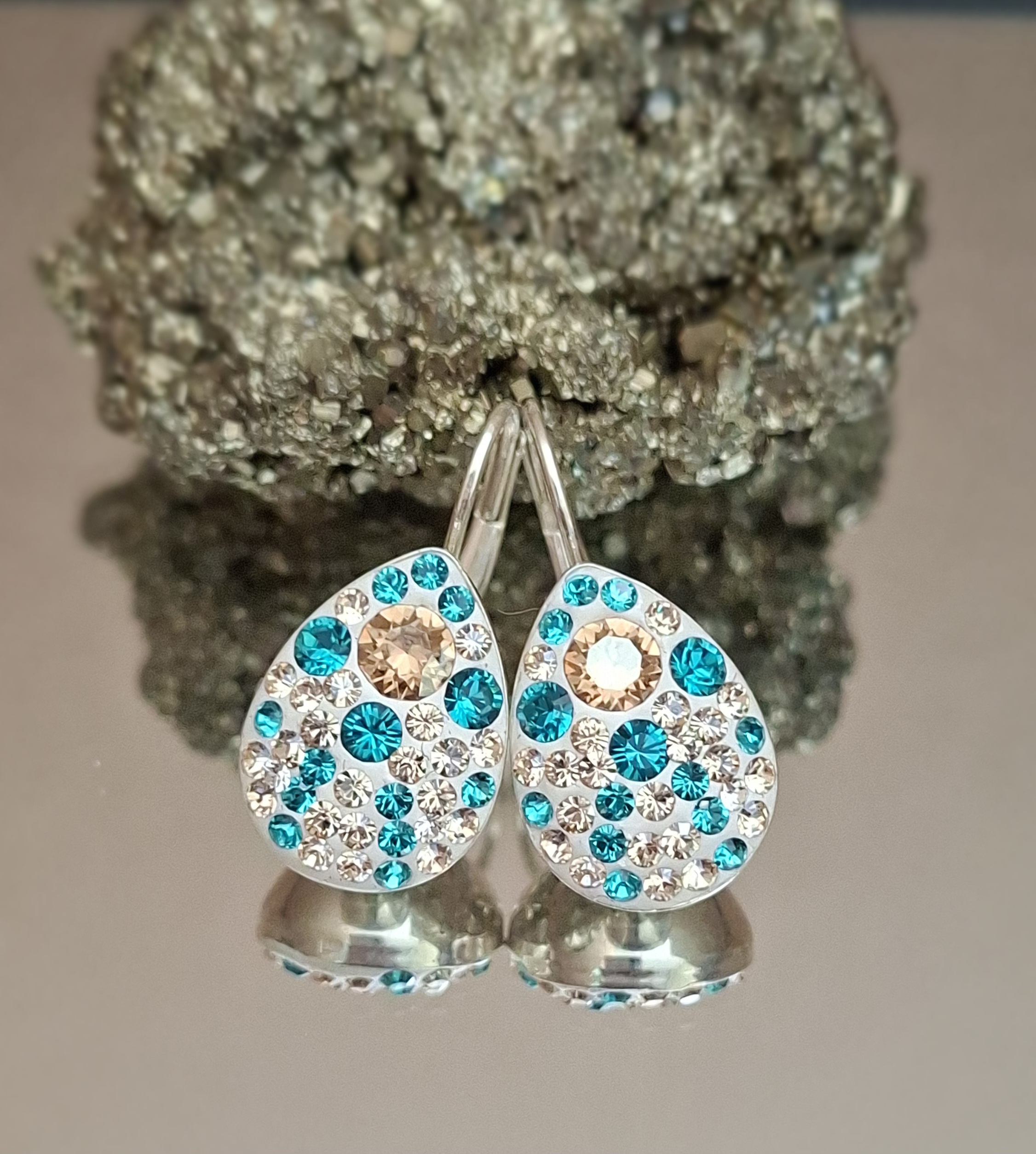 Strieborné 925 handmade náušnice - slzičky