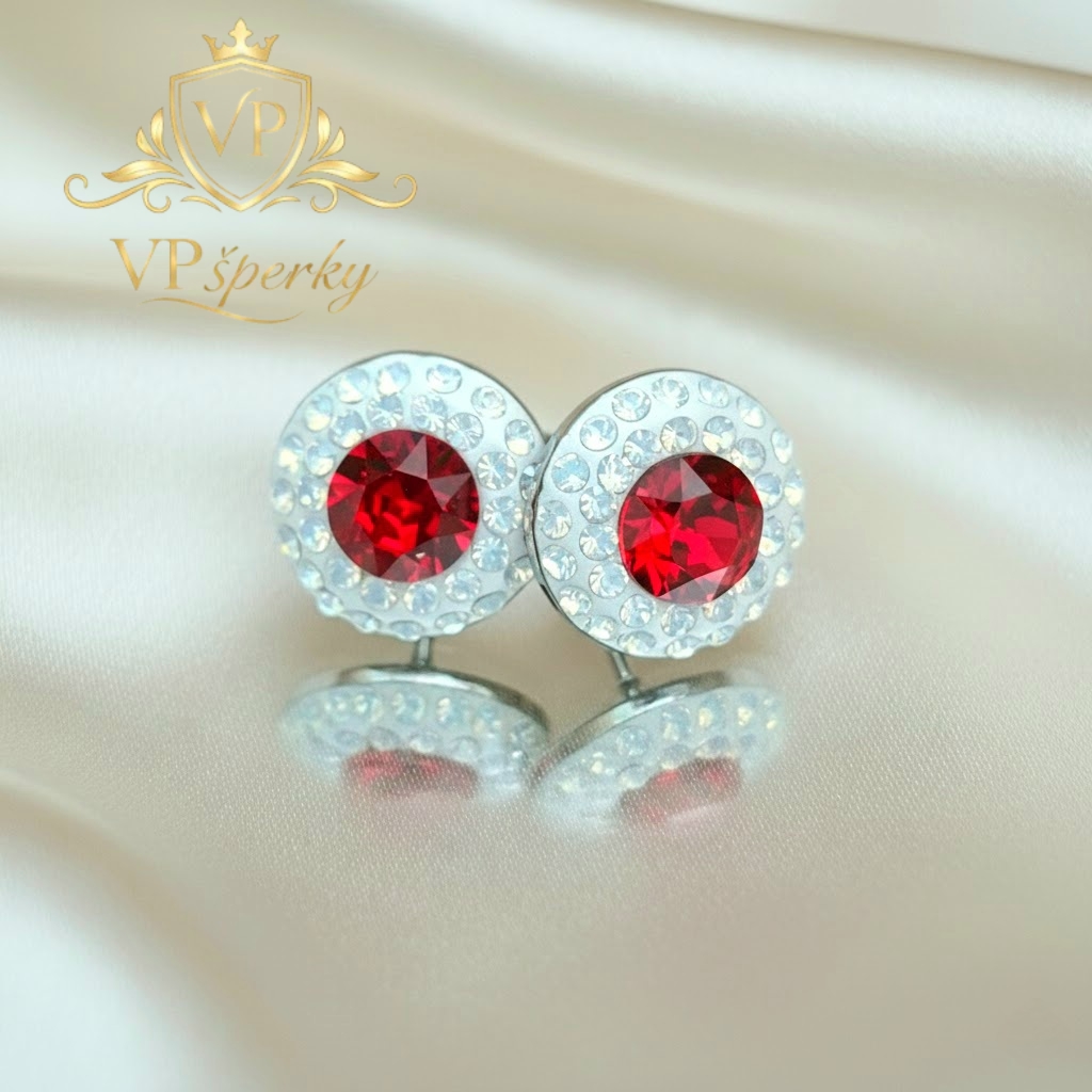 Oceľové handmade antialergické náušnice - Skarlet
