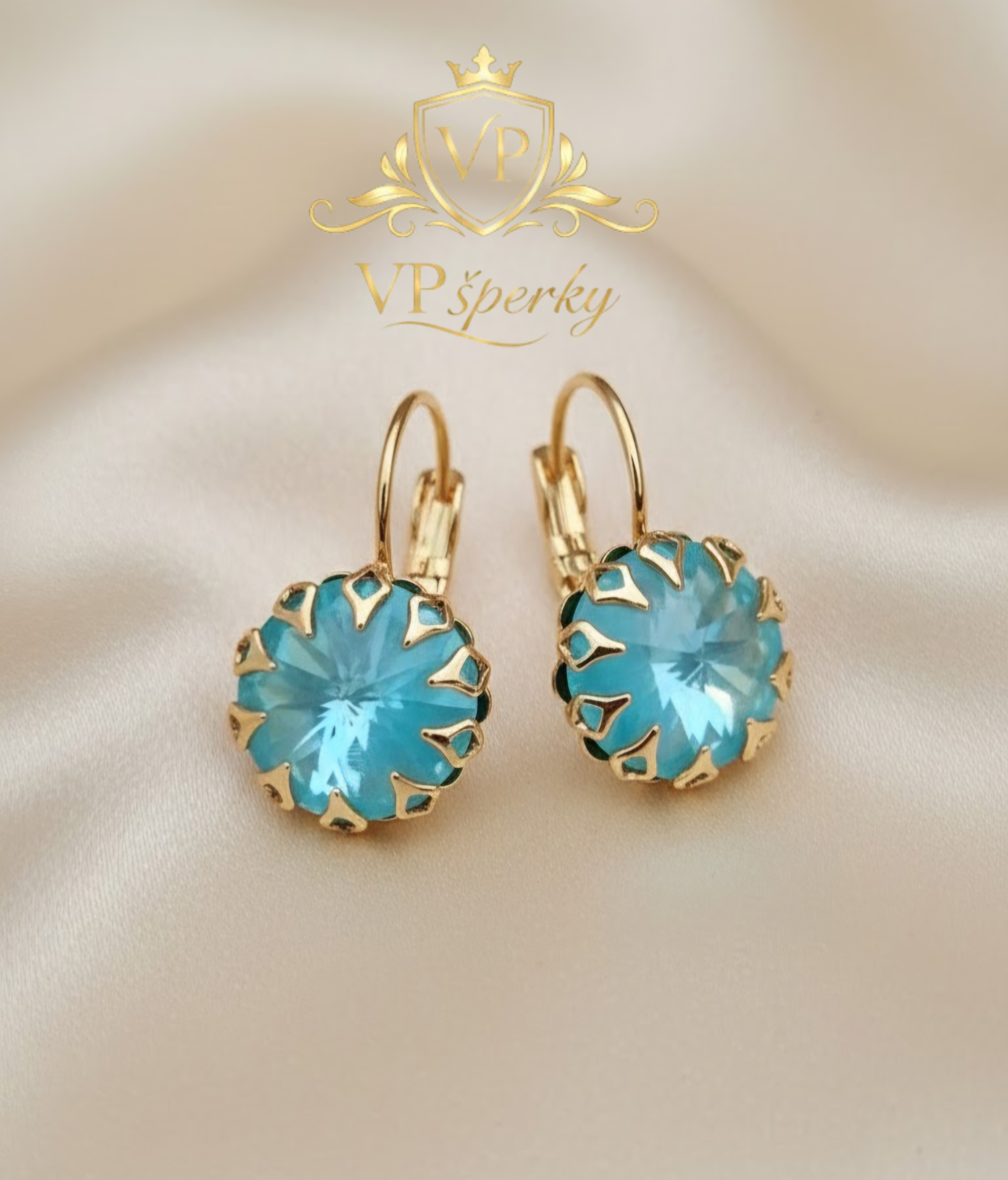 Pozlátené zdobené náušnice rivo12