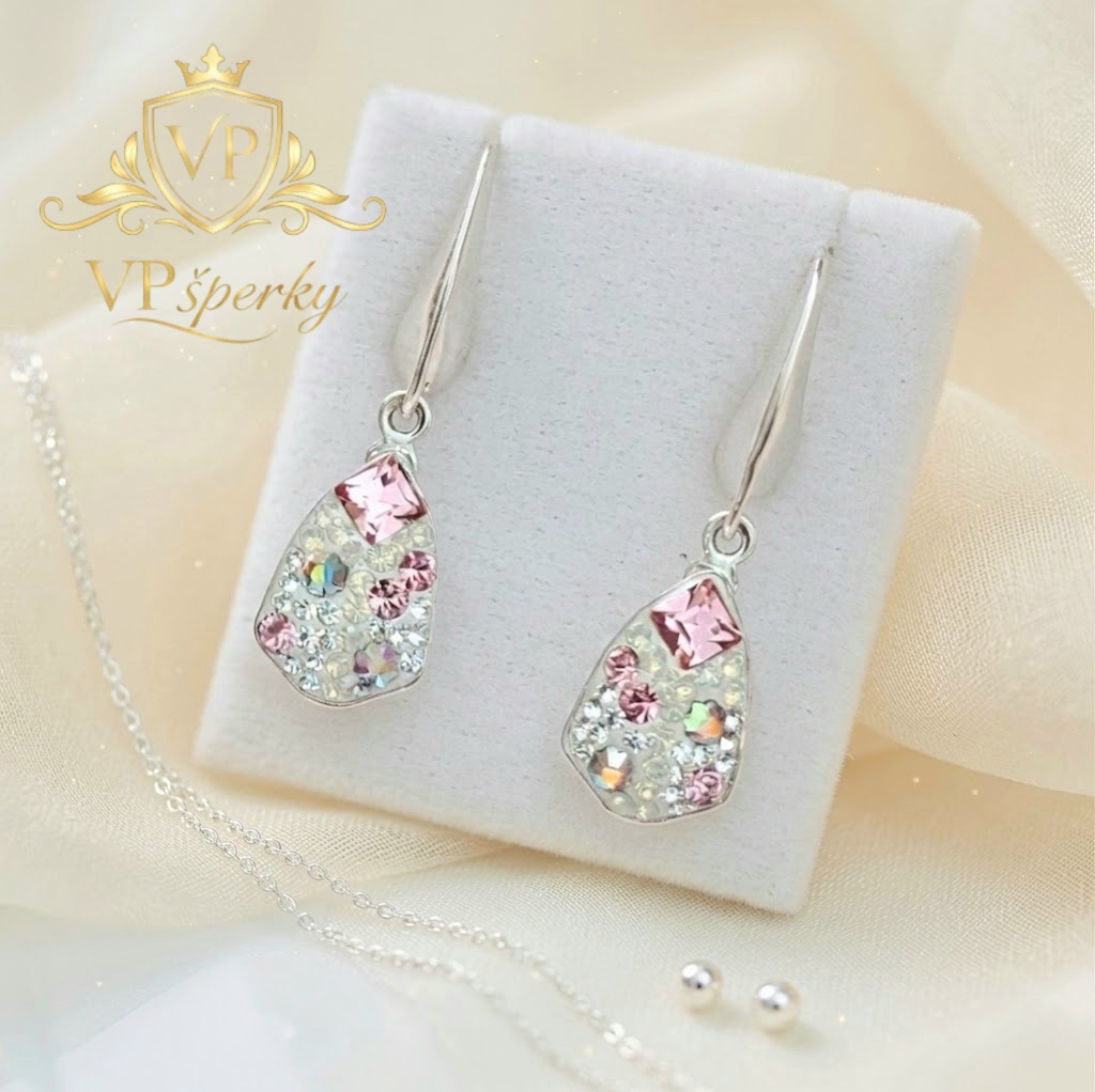 Originálne handmade náušnice - ružové jarné