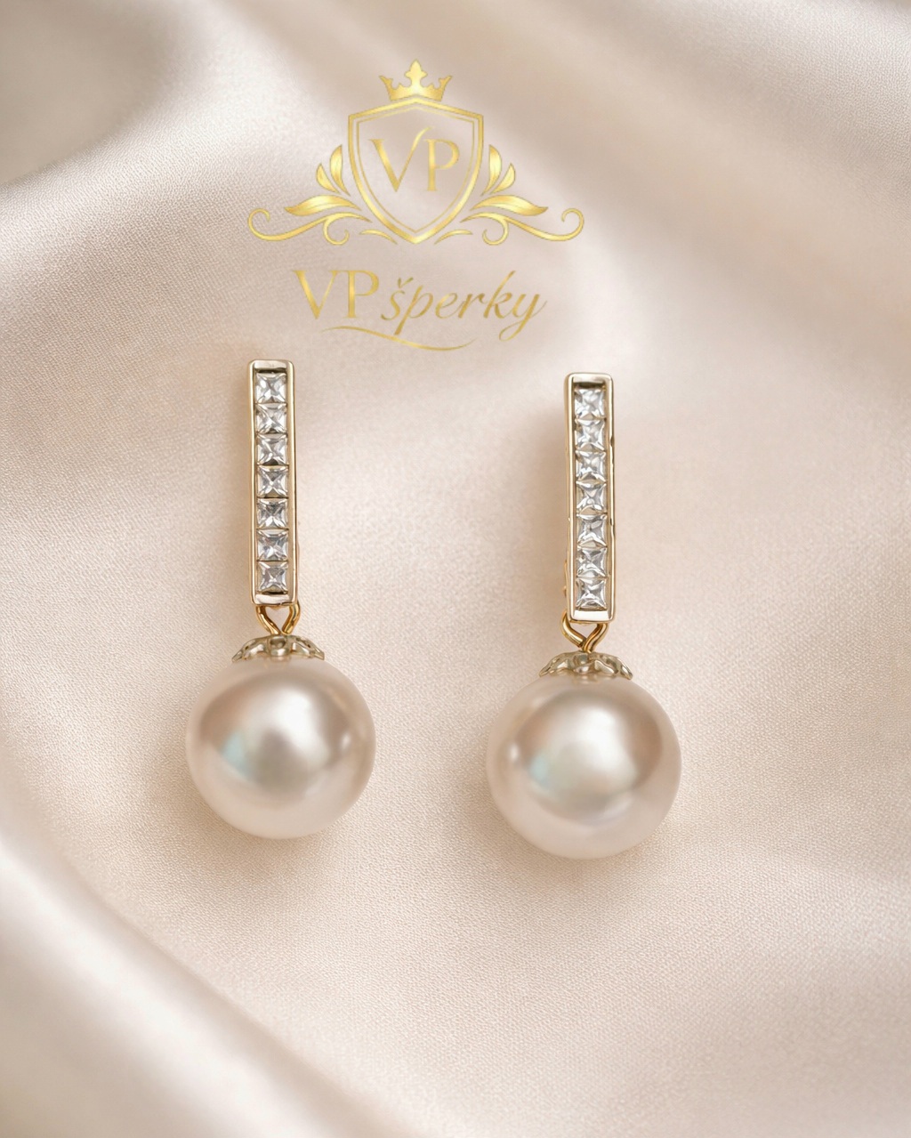 Luxusné handmade náušnice -  perla