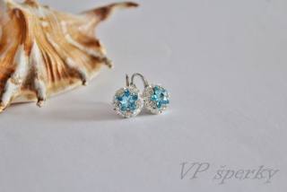 Originálne detské handmade náušnice so Swarovski crystals