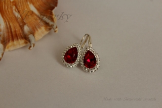 Originálne handmade náušnice so Swarovski crystals - slzy