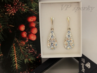 Originálne handmade náušnice so Swarovski crystals - ľadové slzy