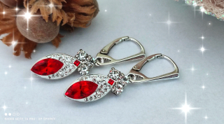 Originálne handmade kamienkové náušnice - Vianočná rozprávka 2 